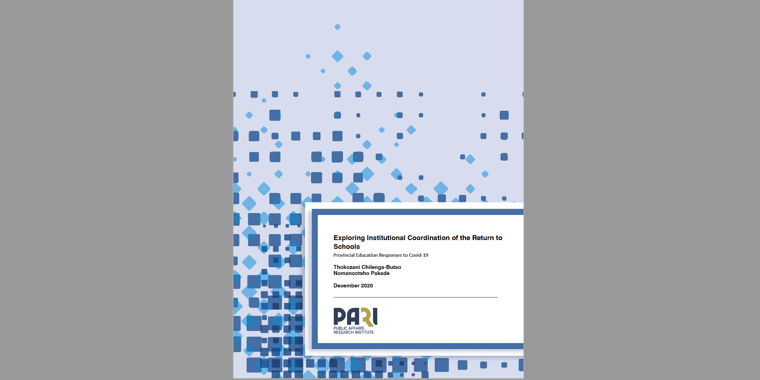 Working Paper | Exploring Institutional Coordination of the Return to Schools