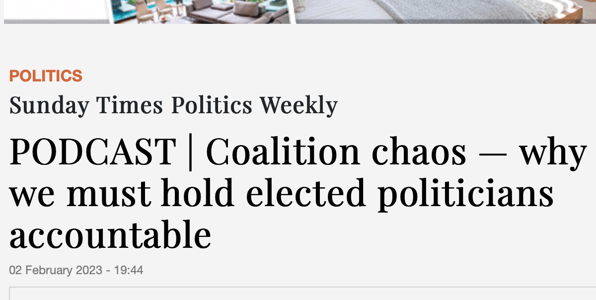 Podcast | Coalition chaos — why we must hold elected politicians accountable