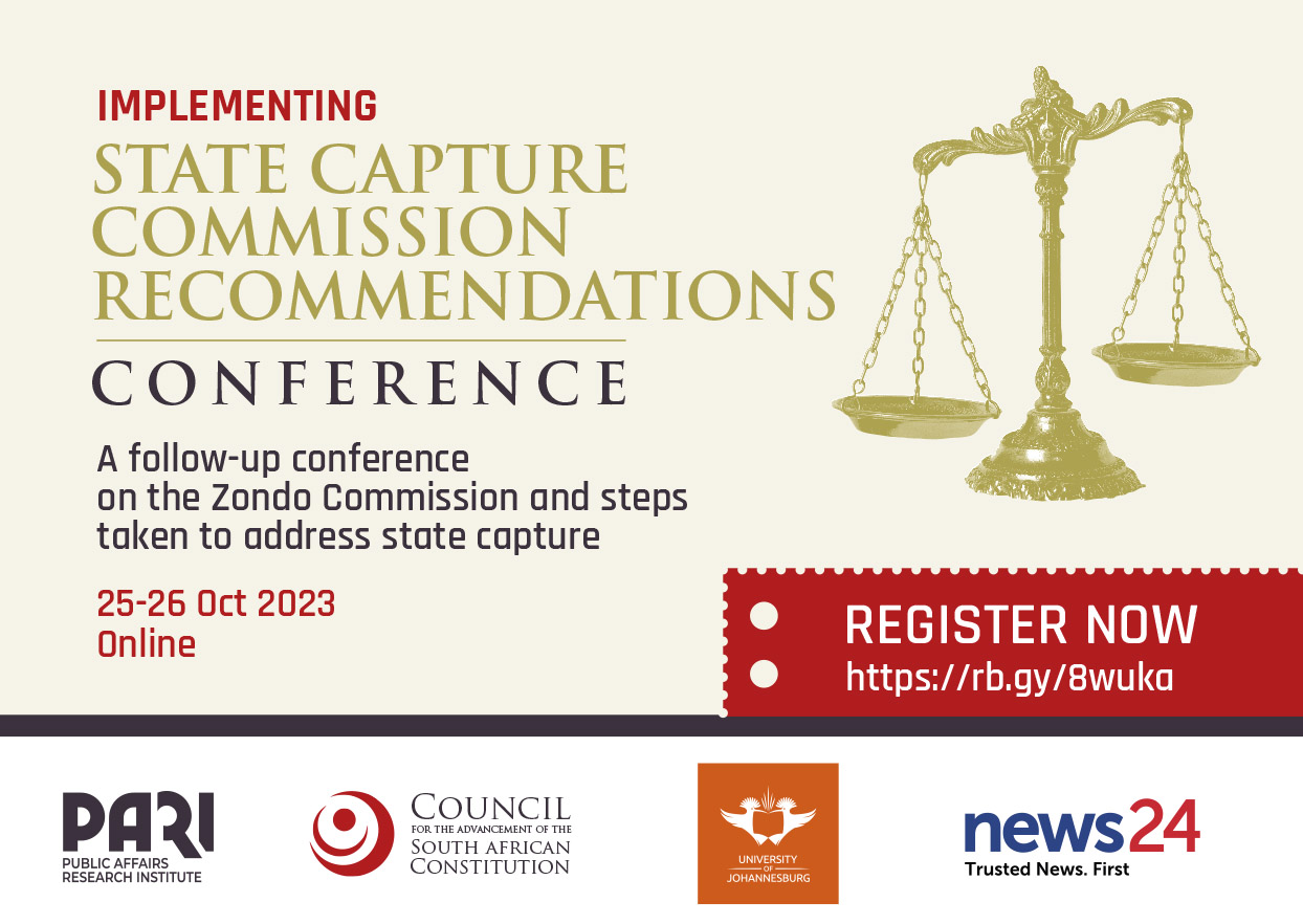 Conference | Implementing State Capture Commission Recommendations | 25 & 26 Oct